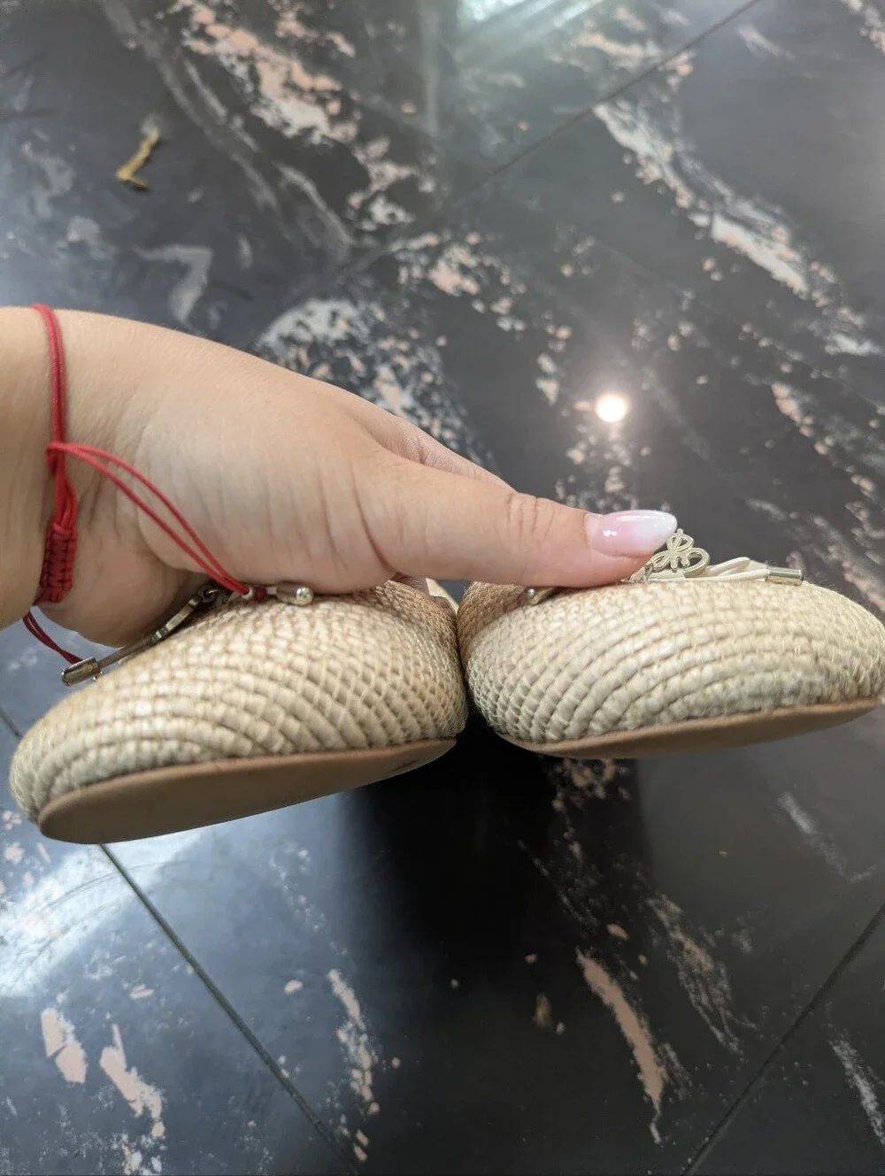 Sam Edelman Tan Woven Falcon Ballet Flats Size 7